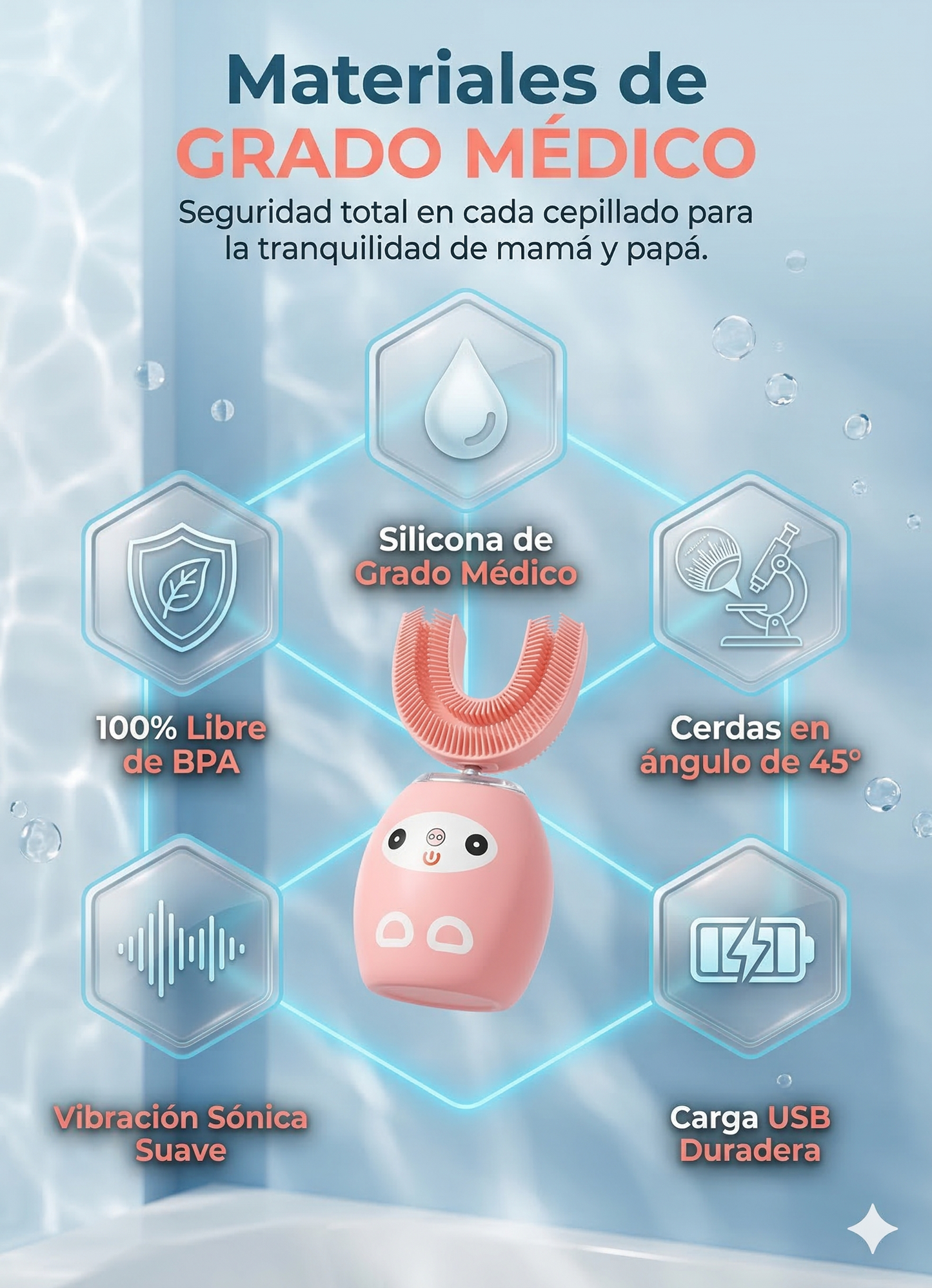 Smile Kid™: Cepillo dental con Limpieza 360° que tus hijos amarán usar.