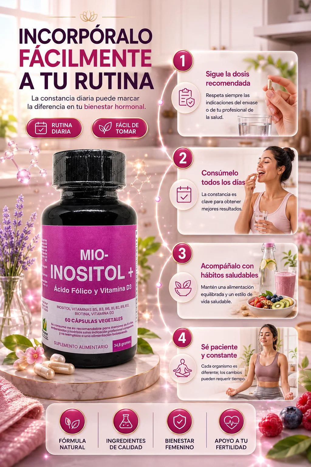 Mio-Inositol™ – Tu balance hormonal y ciclos menstruales regulares