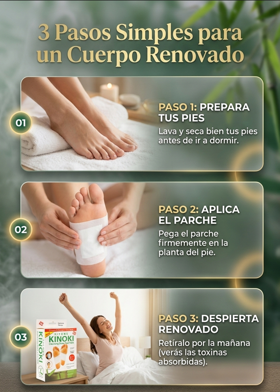 Parches Kinoki™ Desintoxica tu cuerpo mientras duermes-Pack 5 cajas (50 unid)