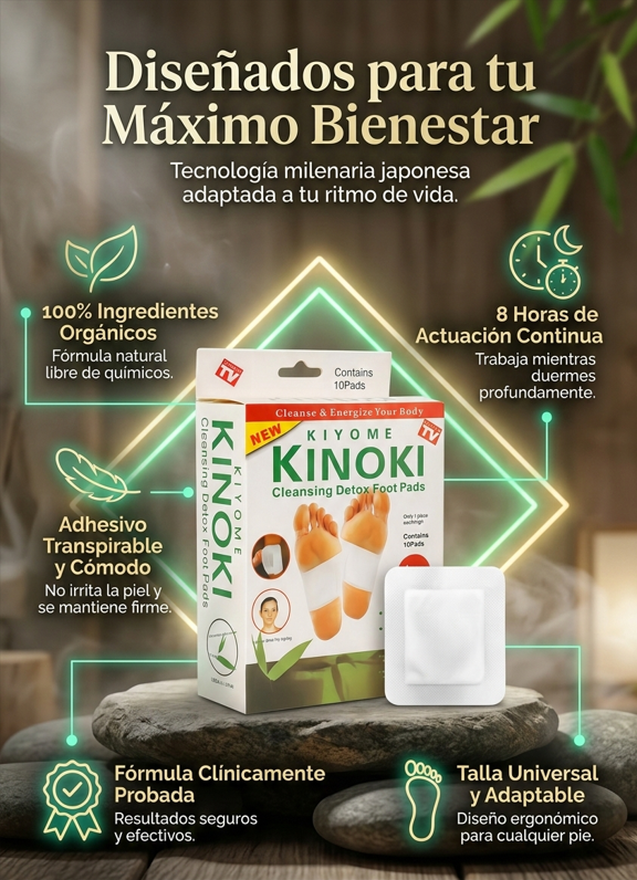 Parches Kinoki™ Desintoxica tu cuerpo mientras duermes-Pack 5 cajas (50 unid)