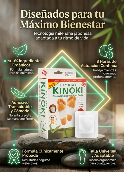 Parches Kinoki™ Desintoxica tu cuerpo mientras duermes-Pack 5 cajas (50 unid)