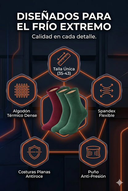 OFERTA Pack 12 Calcetines térmicos CalorTotal™-Olvidate del frío con su interior afelpado.