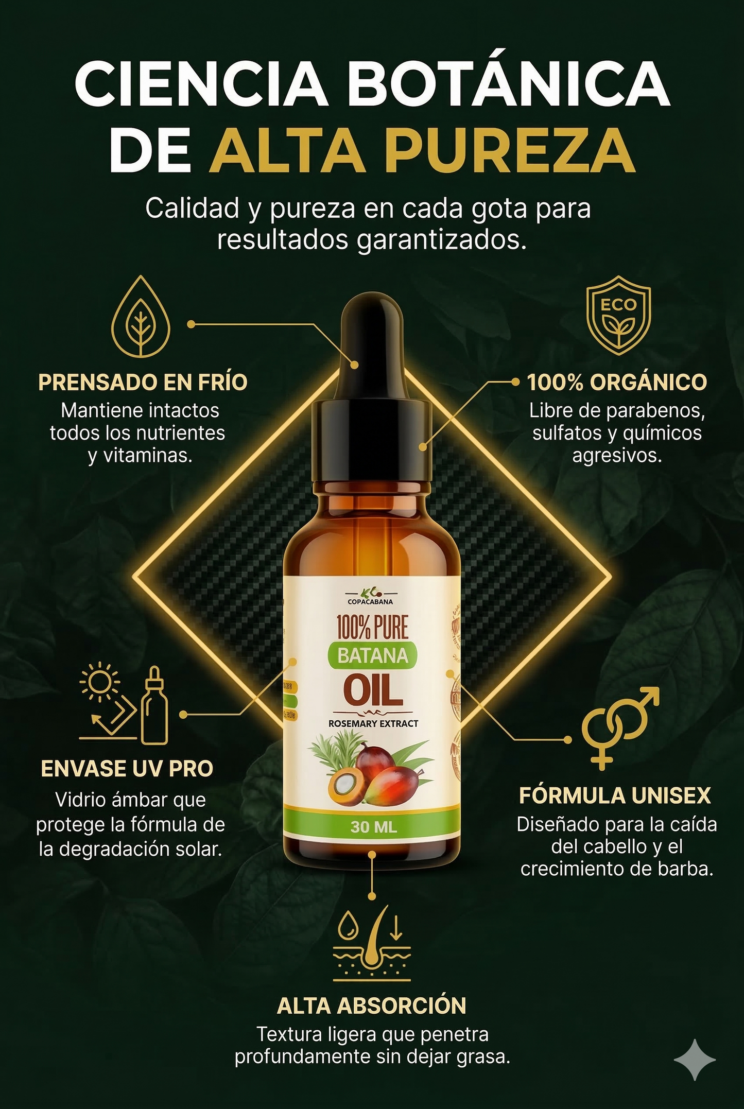 Batana Oil™: Detén la caída y fortalece cada folículo.