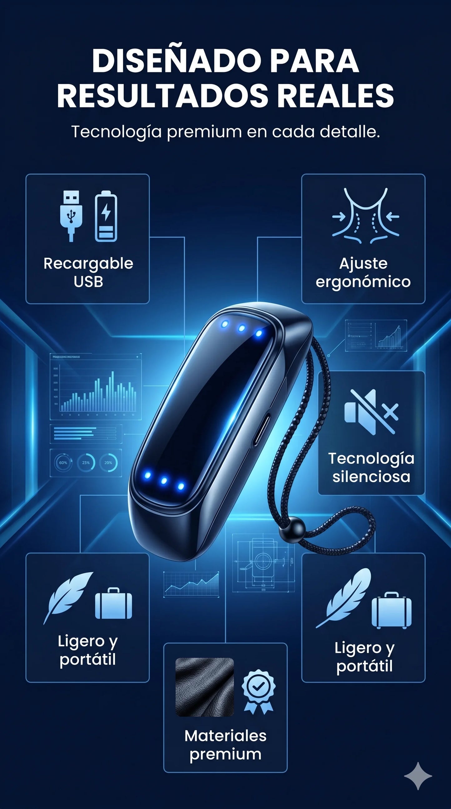 DeepSleep Smart™ -Tecnología inteligente que elimina ronquidos al instante.
