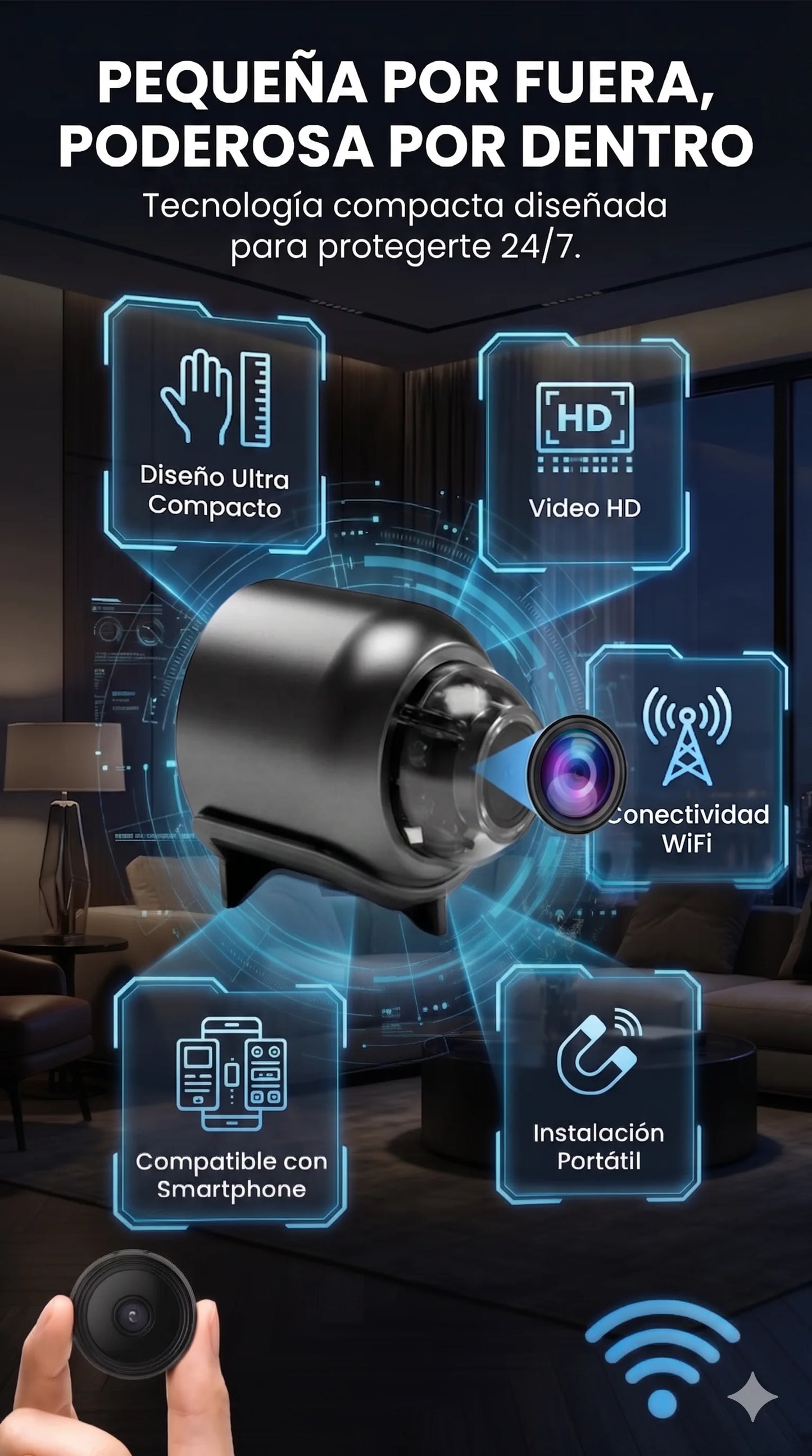 En Chile ocurren robos cada 5 minutos. Esta mini cámara lo registra todo. Es tan pequeña que solo tu sabrás donde esta. Grabara hasta el mas mínimo detalle