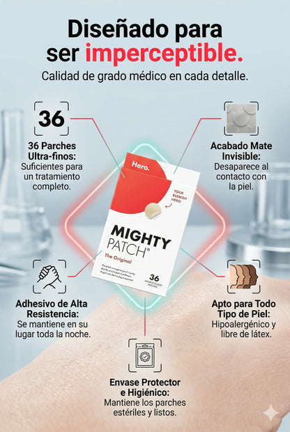 Mighty Patch™: Adiós Acné y Granos Visibles con Tecnología Hidrocoloide.
