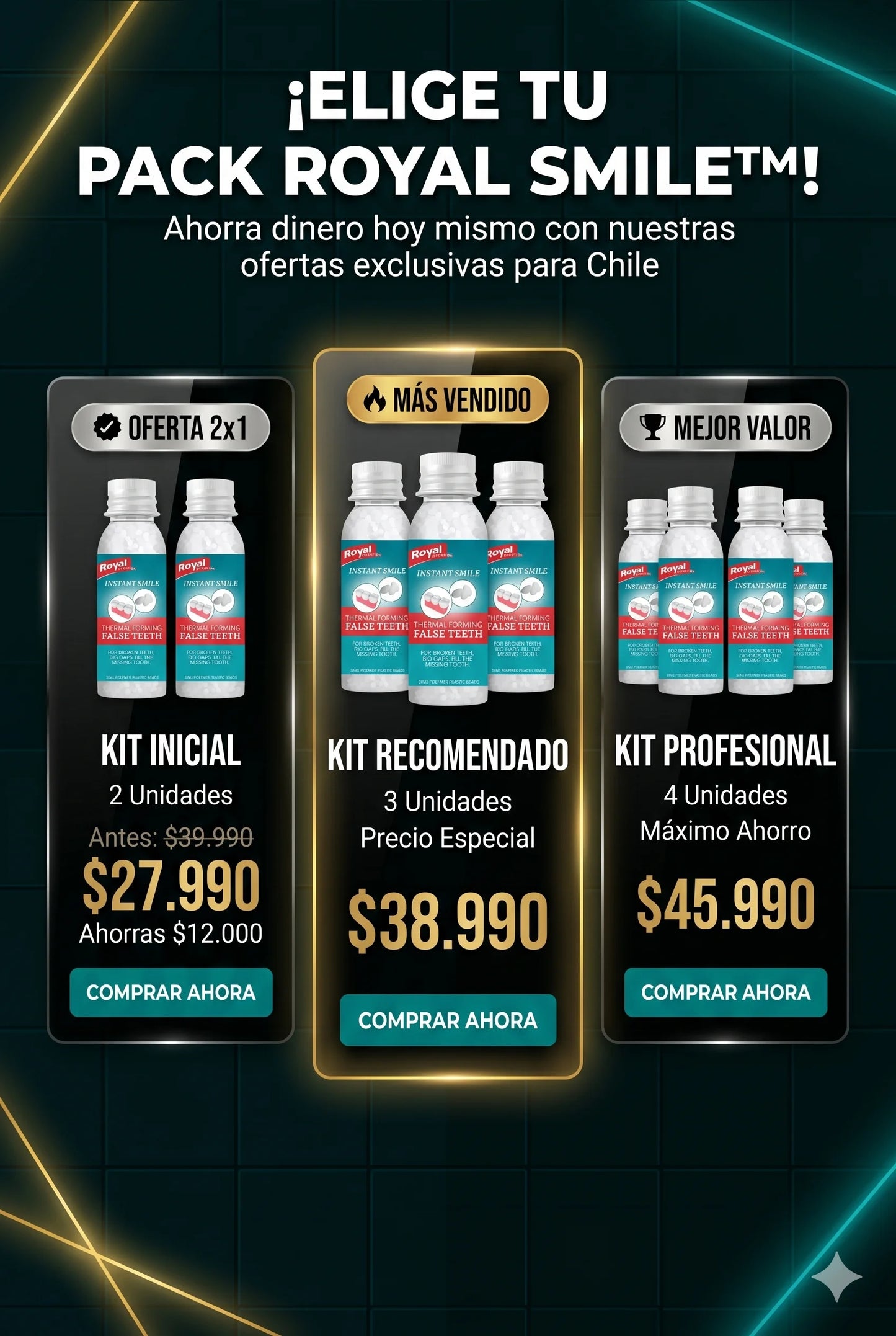 OFERTA 2X1 Royal Smile™: Reparador Dental, Tu dentadura perfecta en solo minutos.