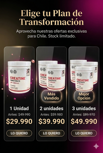 Old School Creatina Monohidratada para mujeres- 240 gr - Fuerza y definición muscular