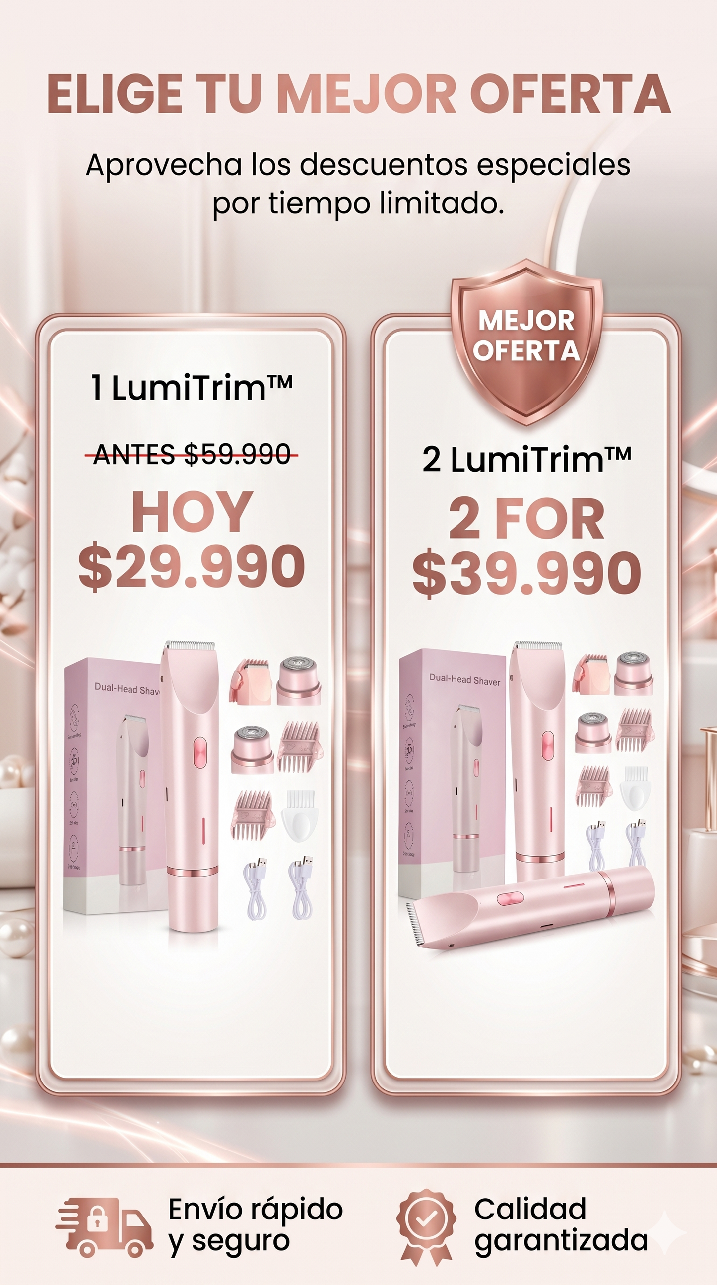 LumiTrim™ Libérate del vello y la irritación hoy.
