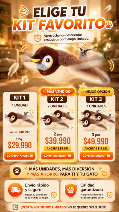 KittyFly™ El ave interactiva favorita de los gatos
