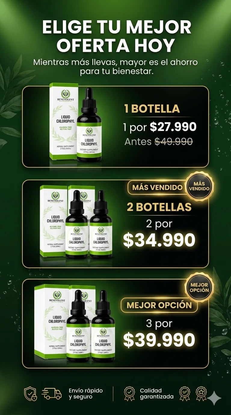 Clorofila Benevolent™: Limpieza profunda para activar tu pérdida peso.