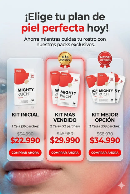 Mighty Patch™: Adiós Acné y Granos Visibles con Tecnología Hidrocoloide.