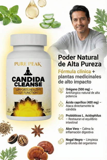 Pure Peak- Candida Cleanse-™: Transforma tu vida y Recupera tu energía perdida