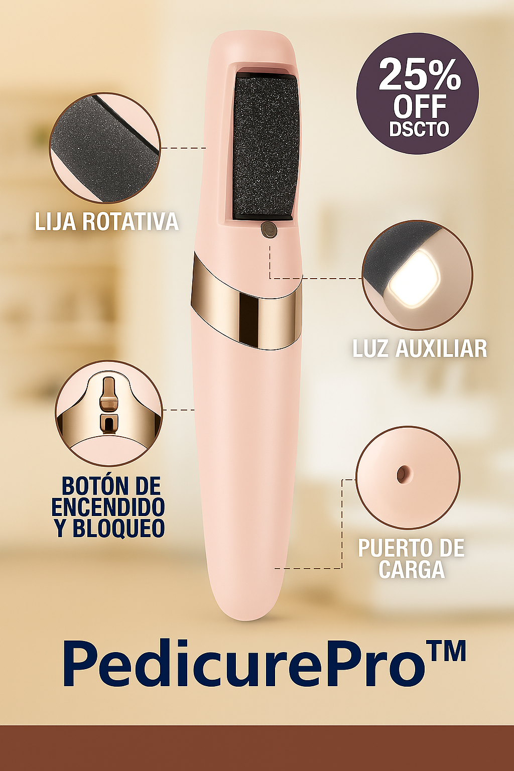 PedicurePro™-Lima Electrónica para Pies Recargable