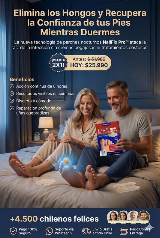OFERTA 2X1-NailFix Pro™ - Elimina esos hongos y recupera la confianza de tus pies mientras duermes.