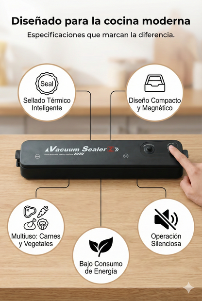 VacuumMaster™ Multiplica la vida de tus alimentos.
