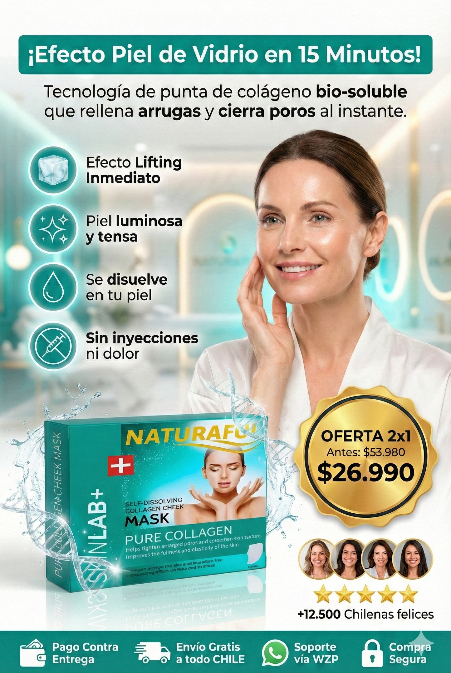 Parches de Colágeno Naturaful™ — Hidratación profunda, belleza que transforma