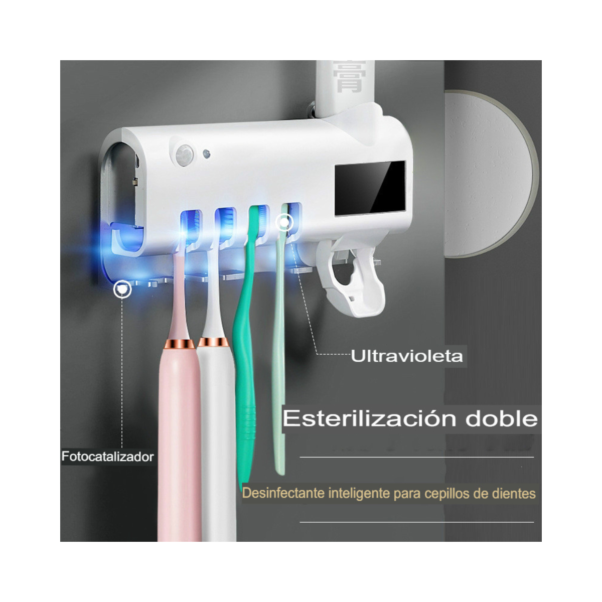 Desinfectante y Esterilizador de Cepillos de Dientes UV Inteligente