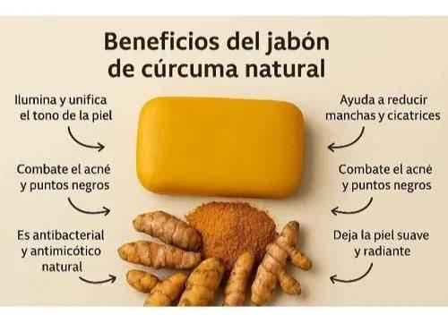 Jabón de cúrcuma natural  (Pack 2 unidades)