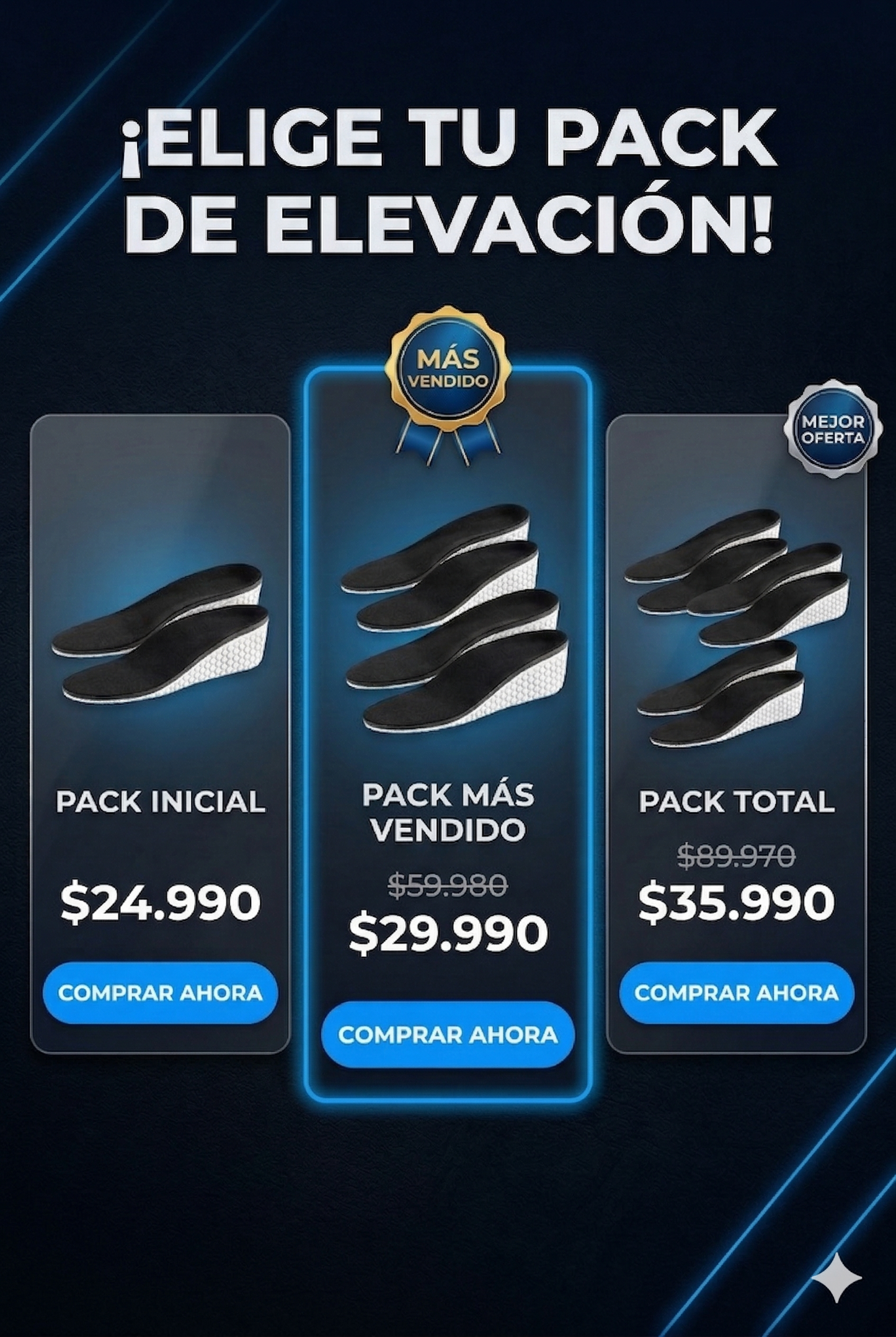 Plantillas ElevateForm™: Gana Altura Discretamente y Camina con Seguridad Total.
