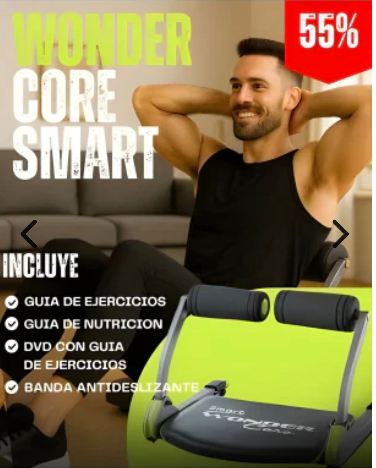 WonderCore Smart Ejercitadora 6 en 1- Tu entrenador personal en casa 🏋🏻🏋🏻